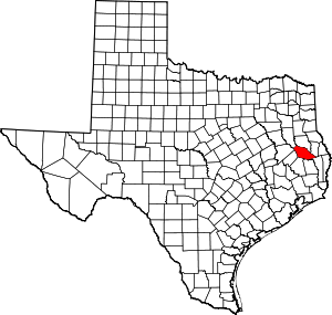 Map of Texas highlighting Angelina County.svg