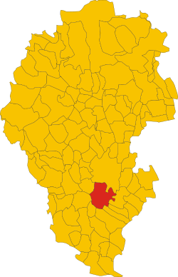 Elhelyezkedése Vicenza megye térképén