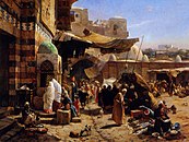 『ヤッファの市場』(1877) グスタフ・バウエルンファイント(1848-1904)