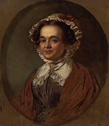 Mary Russell Mitford, Gemälde von Benjamin Robert Haydon, 1824