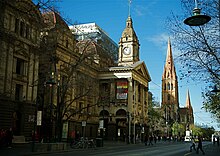 Melbourne Town Hall, one of the Melbourne International Comedy Festival's main venues Melbourne Town Hall St Pauls.jpg