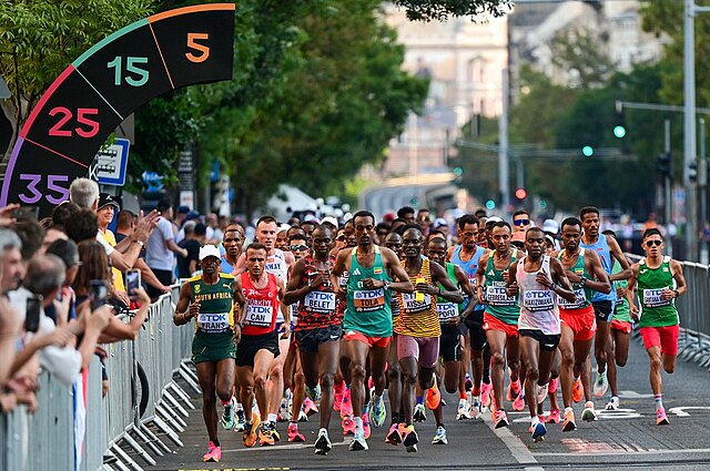 Description de l'image Men's marathon Budapest 2023.jpg.