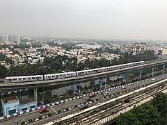 Kolkata Metro Line 2 during trial run, 2018