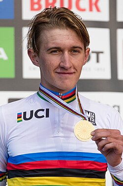 Mikkel Bjerg - UCI Road World Championships Innsbruck Men U23 ITT Award Ceremony (2018-09-24).jpg
