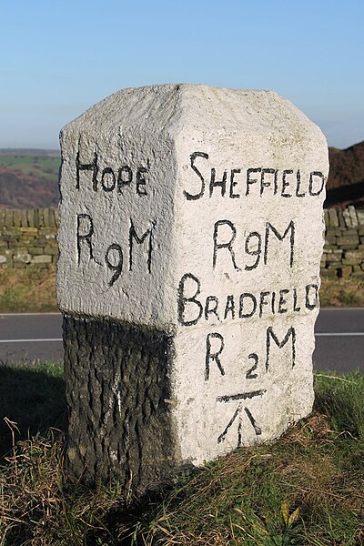 File:Milestone above Bradfield (geograph 4266622).jpg