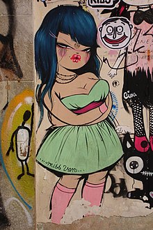 Miss Van graffiti in Barcelona Miss Van (aikijuanma).jpg