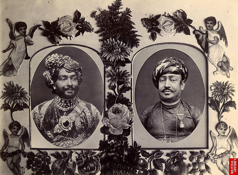 File:Mohammad Rasul Khanji, Nawab of Junagadh, Bahaduddinbhai Hasainbhai, Wazier, Junagadh, 1890s.jpg