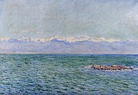 The Sea and the Alps (also known as The Mediterranean at Antibes) Monet w1179.jpg