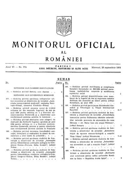 File:Monitorul Oficial al României. Partea I 1994-09-28, nr. 274.pdf