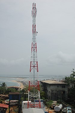 A Cellcom Liberia antenna in Monrovia (2009). Monrovia 3349747776 dbfca1560f.jpg