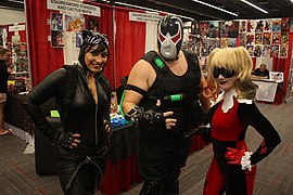 Montreal Comiccon 2015 - Catwoman, Bane and Harley Quinn (18836142954).jpg