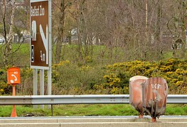 Motorway telephones, M2, Belfast - February 2014 - geograph.org.uk - 3855081.jpg