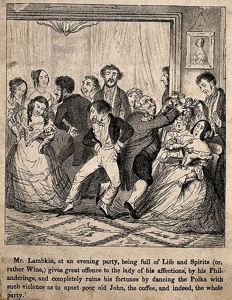 File:Mr. Lambkin at a party with some unsavoury looking company. Wellcome V0011255ER.jpg