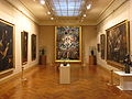 Galerieraum, in der Bildmitte Francisco Pacheco: Das jüngste Gericht