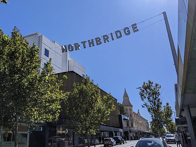 The Northbridge sign on William Street