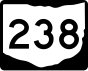Държавен път 238 маркер