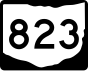 State Route 823 маркер