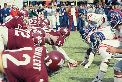Ole Miss and MSU meet in the 1975 Egg Bowl