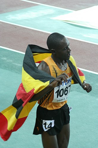 Moses Kipsiro took the 5000 m gold, Uganda's only medal of the tournament. Osaka07 D9A Moses Kipsiro.jpg