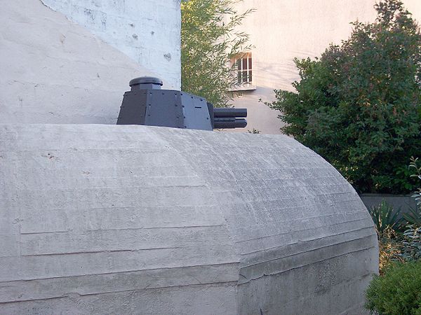 German defence at Ouistreham; the turret is from a Renault FT-17 tank