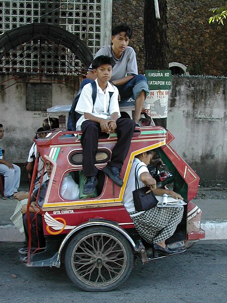 File:Overloaded tricycle in the Philippines with students.jpg