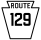 Pennsylvania Route 129 marker