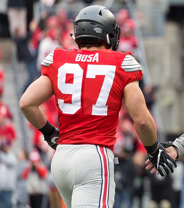 Bosa playing with Ohio State in 2016