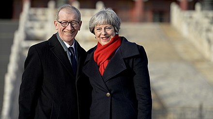 May with her husband Philip in China, 2018