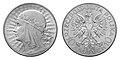 Polonia en una moneada polaca de 10 Złoty de 1932.
