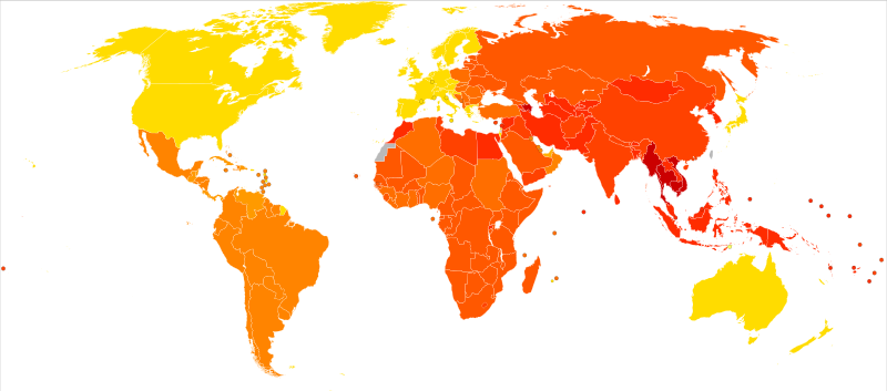 File:Panic disorder world map - DALY - WHO2002.svg
