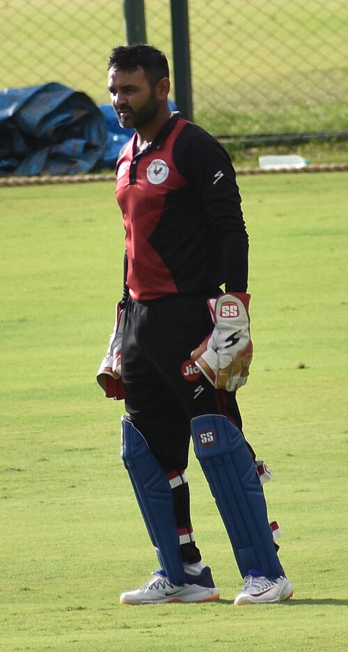 Patel during the 2019–20 Vijay Hazare Trophy