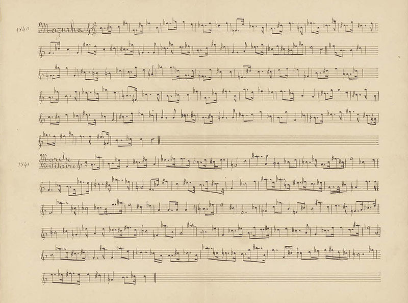 File:Partition musicale du compositeur Maurice de Raoulx avec une invention de code sous forme de notes de musique - Archives Nationales - 19860703-610 - (3).jpg