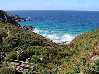 Pendour Cove Beach in west Cornwall, England