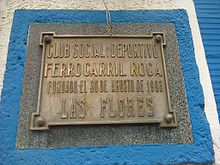 Club Ferrocarril Roca (Las Flores) - Wikipedia, la enciclopedia libre