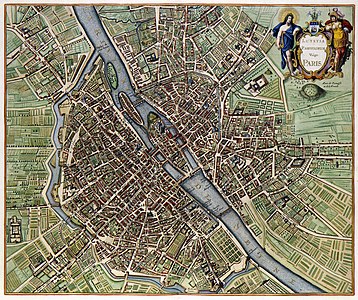 Map of Paris 1657