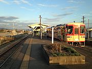 太刀洗駅のホーム（福岡県筑前町）