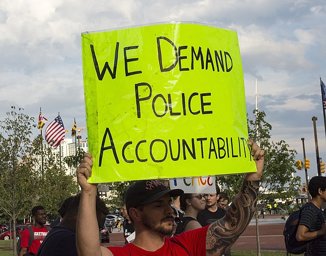 Protestors demanding police accountability