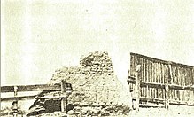 A portion of the wall from the former Fort Lupton trading post,1913 Portion of Fort Lupton wall 1913.jpg
