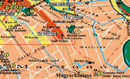 Одељак туристичке мапе Хоргоша са положајем хумке