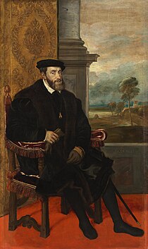 Tiziano Vecellio 1548-as portréja V. Károly császárról (Alte Pinakothek)