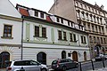 Dům v pražské Pštrossově ulici číslo 194/28, v němž bývala restaurace U Herclíků, ve které byli 6. října 1950 zatčení českoslovenští hokejisté.