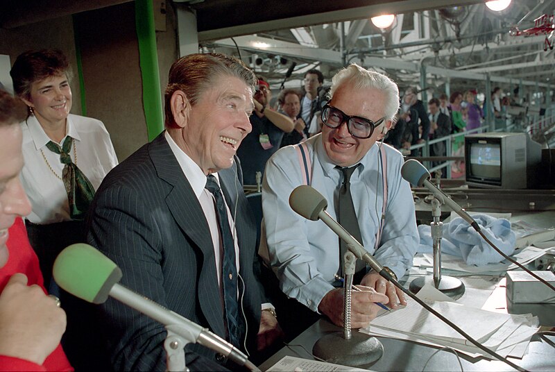 File:President Ronald Reagan and Harry Caray.jpg