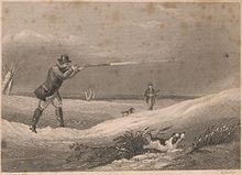 Edward Hacker (1813-1905), after Abraham Cooper, RA, (1787-1868), print of shooting, UK. Print, 1866, by Edward Hacker (1813-1905), after Abraham Cooper, RA, (1787-1868), shooting scene, UK.jpg