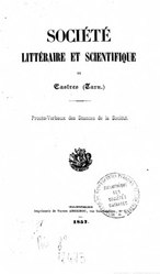 Procès verbaux des séances de la Société littéraire et scientifique de Castres