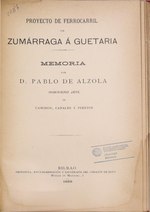 Миниатюра для Файл:Proyecto de ferrocarril de Zumárraga a Guetaria - memoria por Pablo de Alzola.pdf