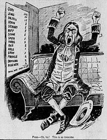 Cartoon from the Pittsburgh Press, January 25, 1899, decrying the Senate deadlock Quay deadlock.jpg