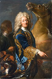 Prinz Wilhelm von Hessen-Kassel als ranghoher Militär 1729, Gemälde von Herman Hendrik de Quiter dem Jüngeren
