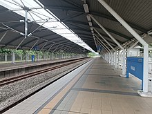 A platform view of the Rasa station. Rasa KTM Station Platform 1 (220712).jpg