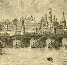 A depiction of the Kremlin in Moscow