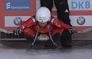 Deutsch: Vorletztes Saisonrennen im Rennrodel-Weltcup der Saison 2014/15 vom 19. bis 22. Februar 2015 in Altenberg/Erzgebirge. Tag 1: Training. English: Luge world cup race season 2014/15 in Altenberg/Germany, 19th to 22nd Februar 2015. Day 1: training.